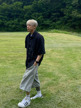 Youth linen short sleeve shirt 3C