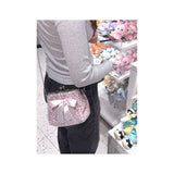 Medium muted pink leopard frame bag (handmade bag)