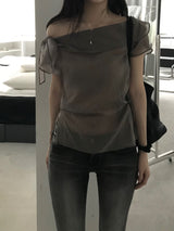 Layer off-shoulder blouse (3 colors)