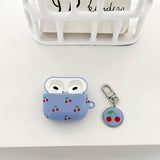 cherry glossy airpods case(conflower blue)