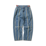 Ragged denim pants / Light blue