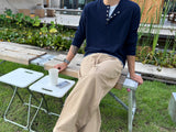 ソリスヘンリーネック長袖ニットTシャツ (4 Colors)