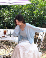 [MADE] Bali, see-through camisole cardigan setup