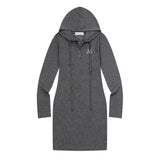 シアンフードネックワンピース (4COLOR)