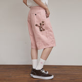 Check Applique Half Pants