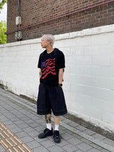 Layered Stitched Bermuda Pants