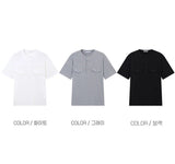 [S/S] Pleats pocket henry neck t-shirts(3color)