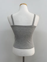 Ribbed U-neck Bra Top Sleeveless