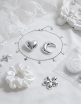 [Aespa Karina Necklace] Little Stars Choker Necklace - Silver Color