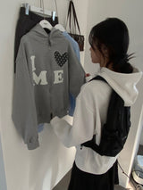 Love me!♥ hood zip-up (2color)