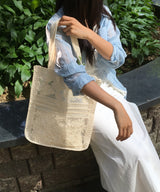 Rosé Flower Transparent Knit Linen Rattan Shoulder Bag Travel Bag 1 Color