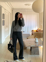 [MADE] [Wool Napping] Winter Warm Long Bootcut Slacks