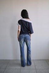 26SS★ TWISTED BOOTS CUT DENIM JEANS