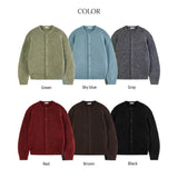 ALPACA ROUND KNIT CARDIGAN