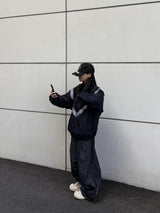 デニム2wayジッパーバルーンパンツ