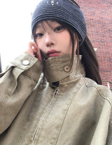 Posie Washed Cotton Blouson Jacket