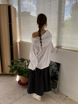 wrap skirt + pleats pants