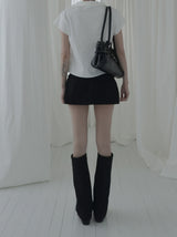 Bowty Pleated Button Skirt Pants