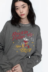 26FW★ロックスター キャット レイヤード ピグメント ロングスリーブ
