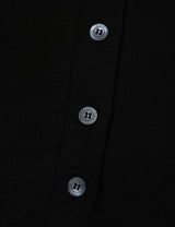 プラケット リブド ティーシャツ(BLACK)