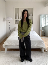 ルーズフィットVネックニット(8color)