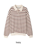 Pend Striped Collar Sweatshirt