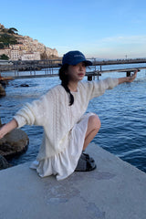 シナモンケーブルニット_アイボリー