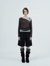 check pocket half carpenter pants
