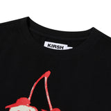 KIRSH X TOKYO BIG CHERRY CROP T-SHIRT - BLACK