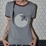 Tomato Patch Ringer Tee (Gray) F25QB140