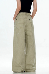 Paint Splatter Adjustable Cargo Pants