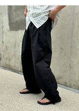 [Unisex] Nylon two tuck rope banding pants(3color)