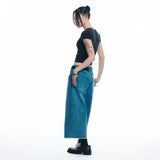 Cut-off Capri Denim Pants - MEDIUM BLUE