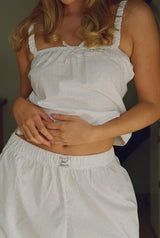 Cotton pajama shorts
