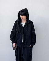 レクシア クロップ フード ジップアップ