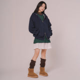フードスウェットジップアップジャンパー (Navy)