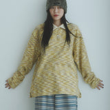 Marble Stripe Collar Tee (yellow)