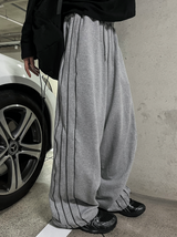 Piping Wide Sweat Sweat Pants