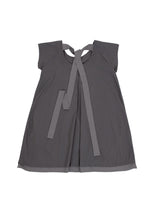 COUNTRY FLARE LINEN DRESS / CHARCOAL
