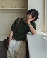 Kepio Linen Collar Half Knit