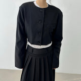 Button Cropped Jacket