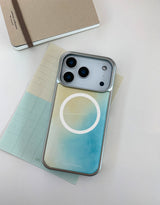  [MADE]ブルーレモン シルバーエポキシ MagSafe iPhoneケース