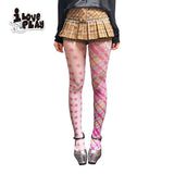 loveplayshop Y2K print, 不規則な星形の模様のシルクストッキング