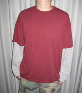 レイヤード ダブルスリーブ ロングスリーブ Tシャツ(3c)