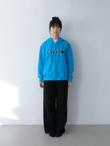 Girl zip-up hoodie - Aqua blue