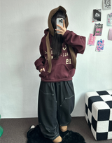 MINK🐻🧸RIVET STRING LONG WIDE PANTS 💙🖤2COLOR