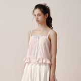Ribbon Frill Sleeveless (Pink)