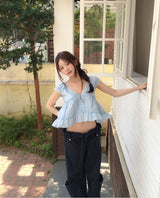 haiti tiered frill v lace bl