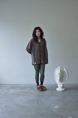 BOUCLE BOHEMIAN HERITAGE CARDIGAN (Black)