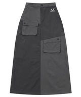 SHADE SET-UP POCKET LONG SKIRT